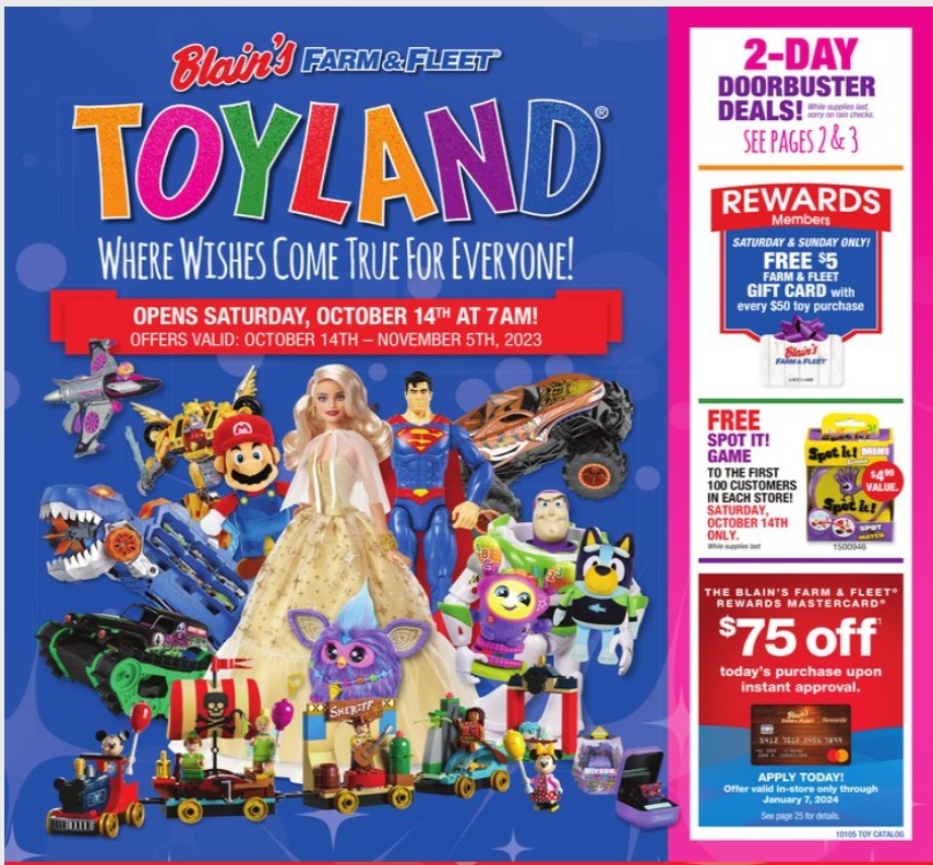 Blain's Farm & Fleet Toy Book 2023 - Page 1