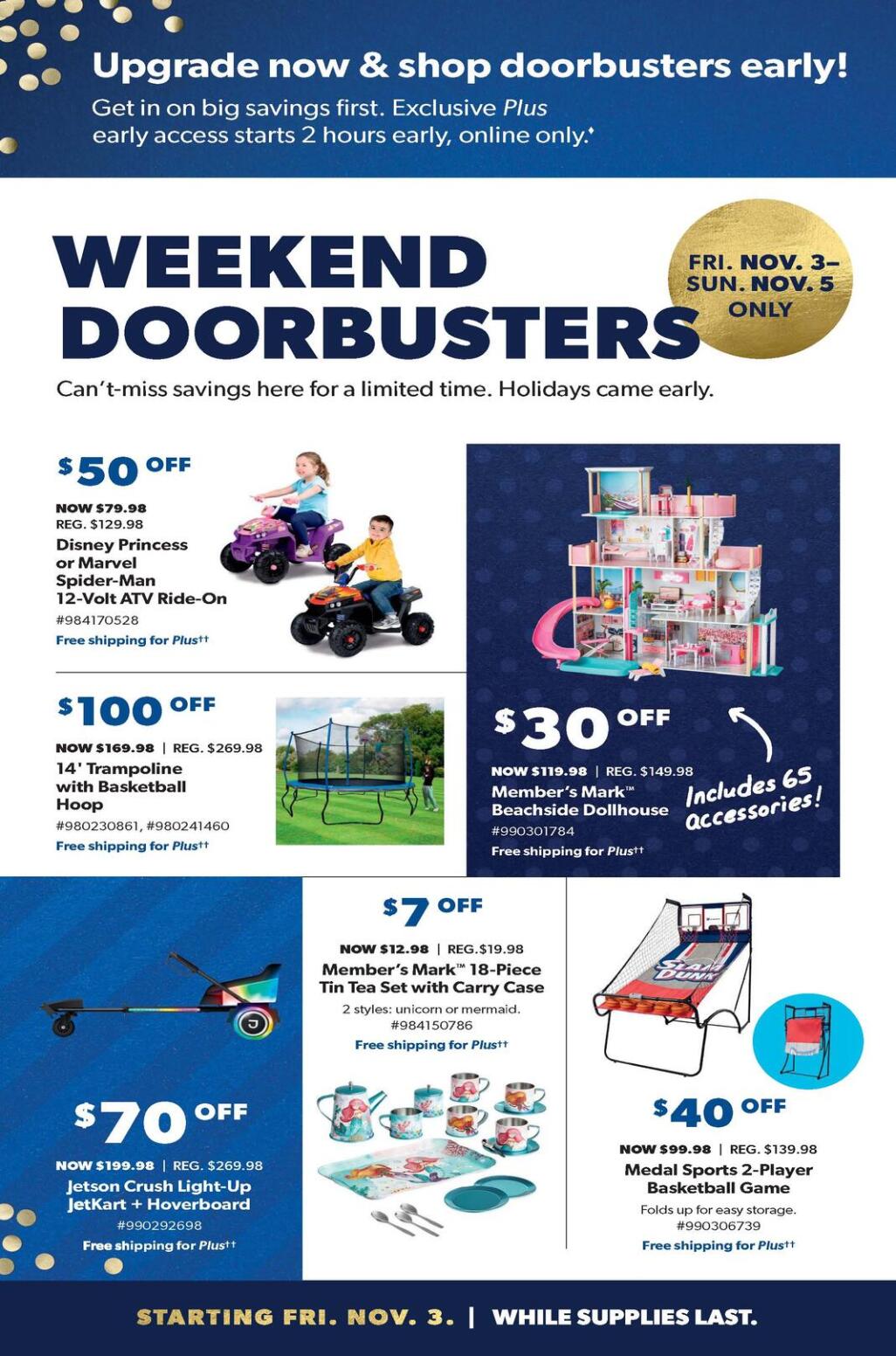 Sam's Club November Doorbusters Sale 2023 - Page 1