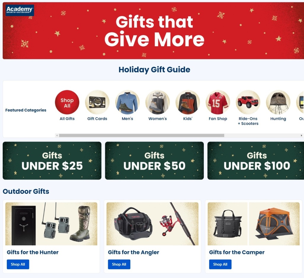 Academy Sports + Outdoors Holiday Gift Guide 2023 - Page 1