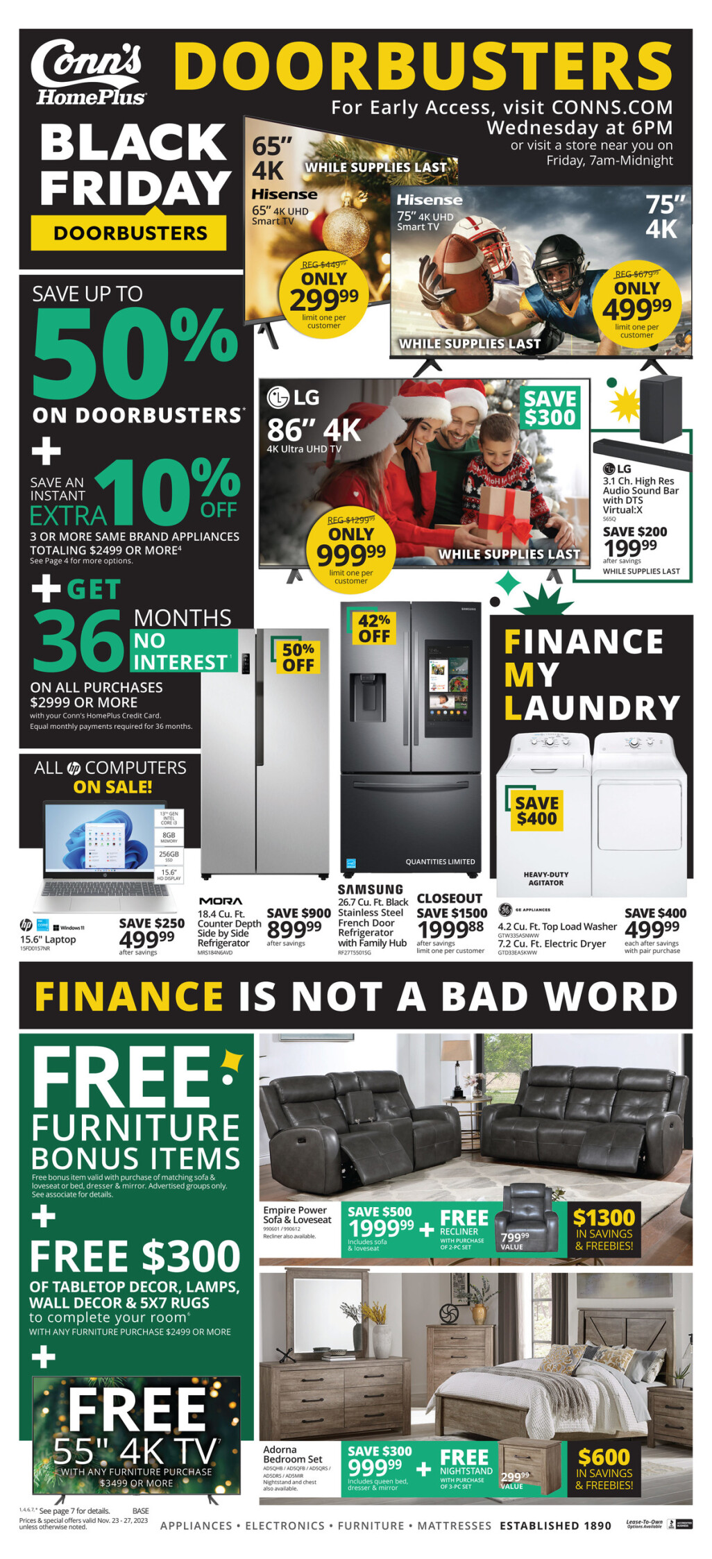 Conn's HomePlus Black Friday 2023 - Page 1