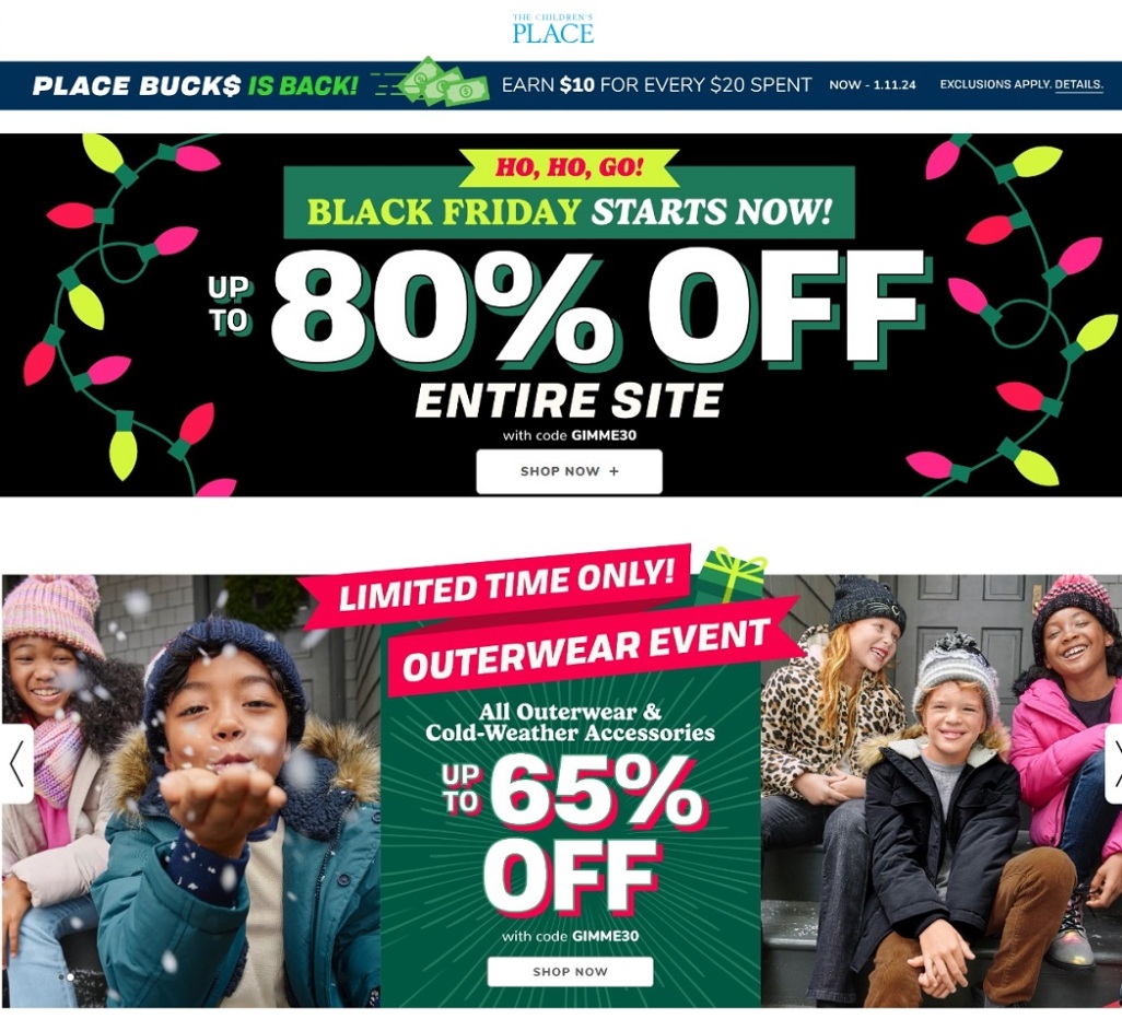The Children's Place Black Friday 2023 - Page 1
