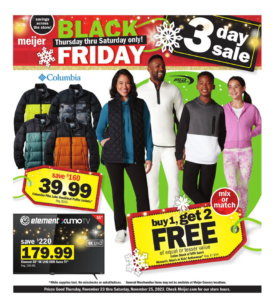 Meijer Black Friday 2023 November 23 - Page 1