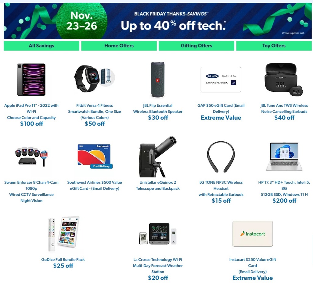 Sam's Club Black Friday 2023 Sneak Peek - Page 1