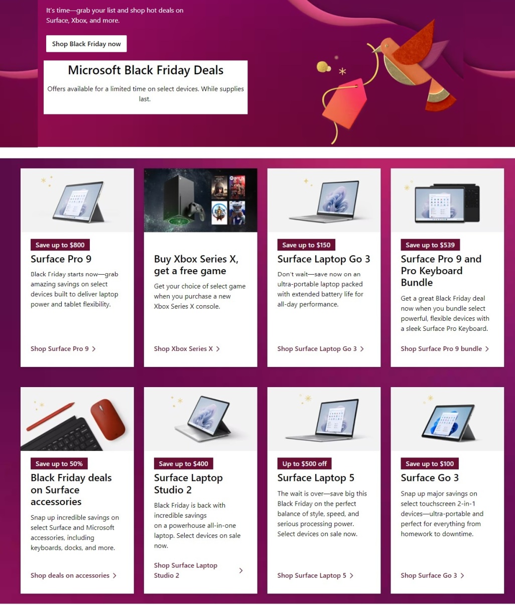 Microsoft Store Black Friday 2023 - Page 1