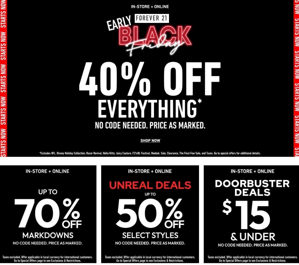 Forever 21 Black Friday 2023 - Page 1