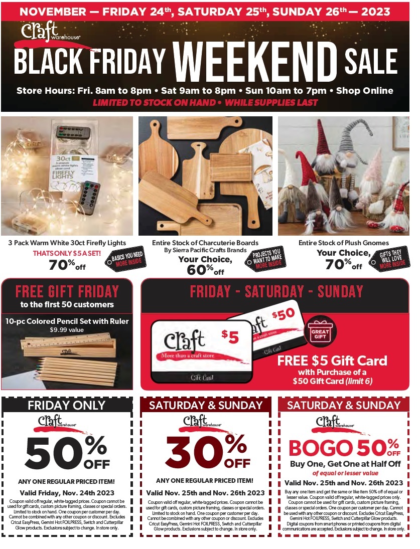 Craft Warehouse Black Friday 2023 - Page 1