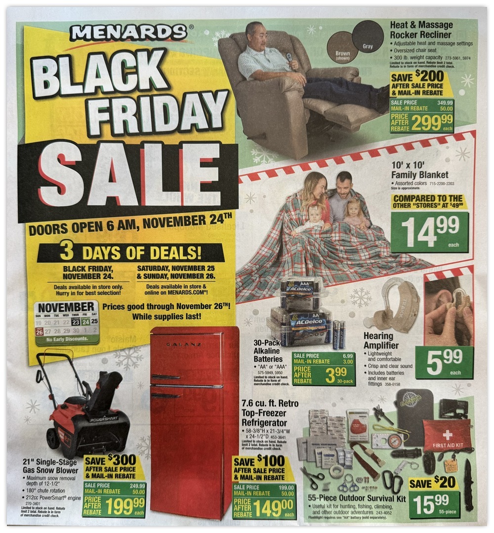 Menards Black Friday 2023 - Page 1