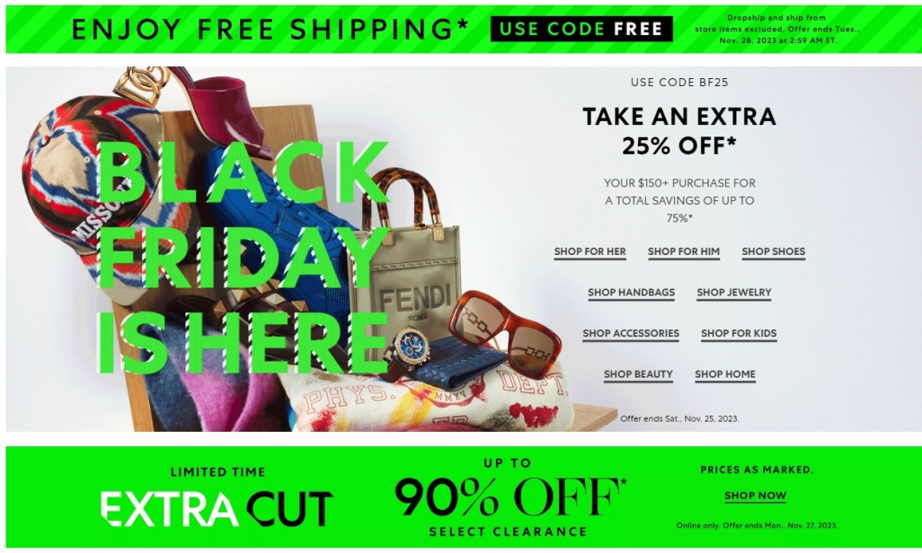 Saks OFF 5TH Black Friday 2023 - Page 1