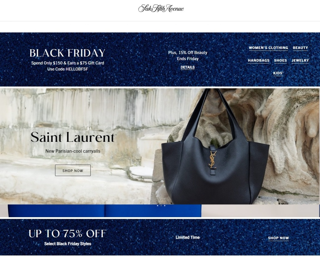 Saks Fifth Avenue Black Friday 2023 - Page 1