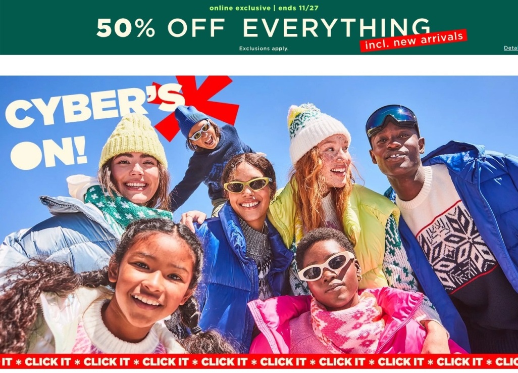 Old Navy Cyber Monday 2023 - Page 1