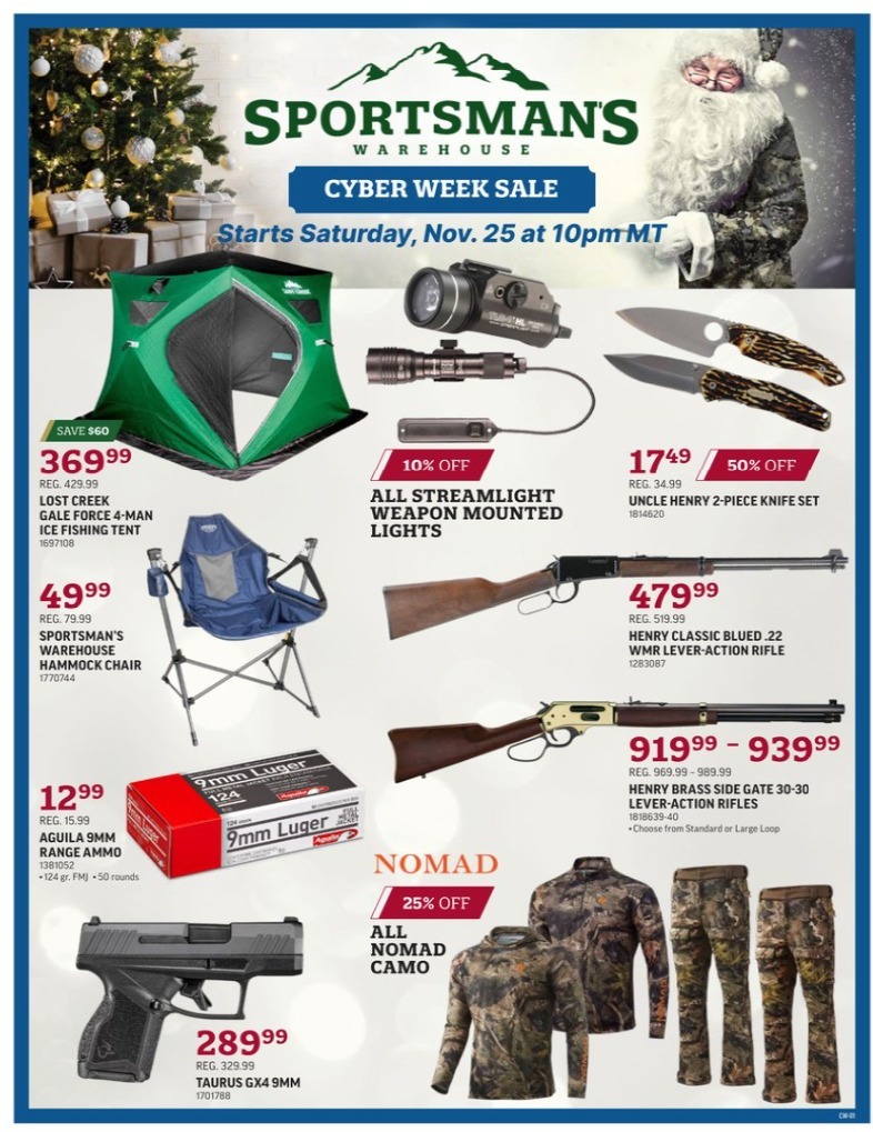 Sportsman's Warehouse Cyber Monday 2023 - Page 1