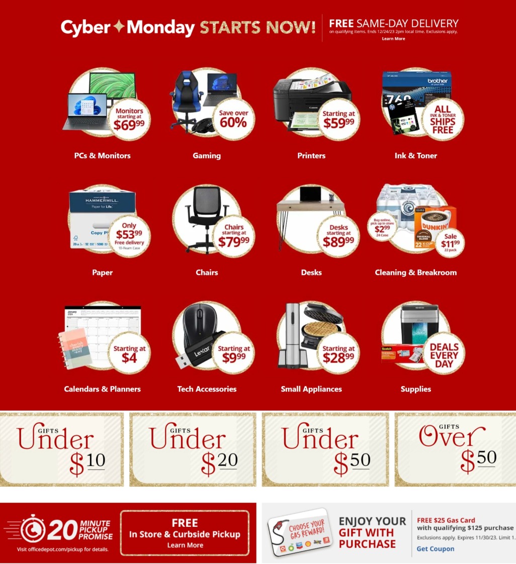 Office Depot & Office Max Cyber Monday 2023 - Page 1
