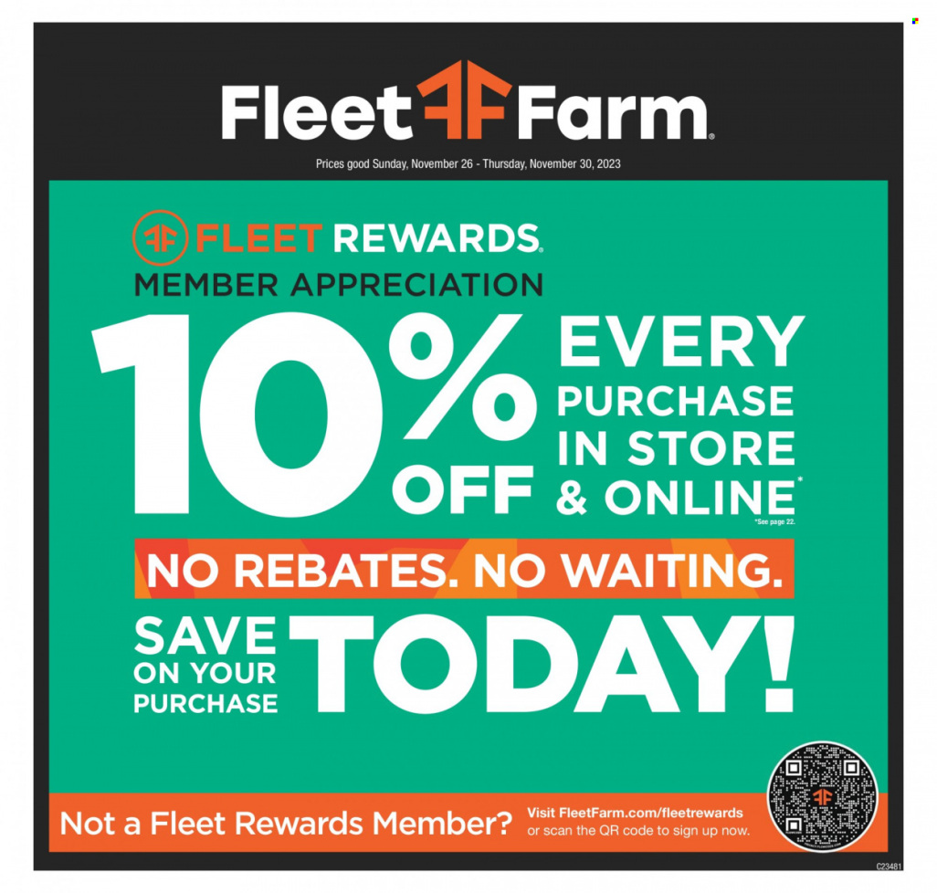 Fleet Farm Cyber Monday 2023 - Page 1