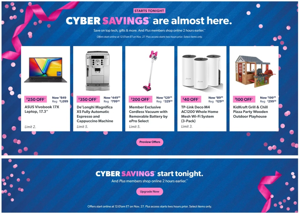 Sam's Club Cyber Monday 2023 - Page 1