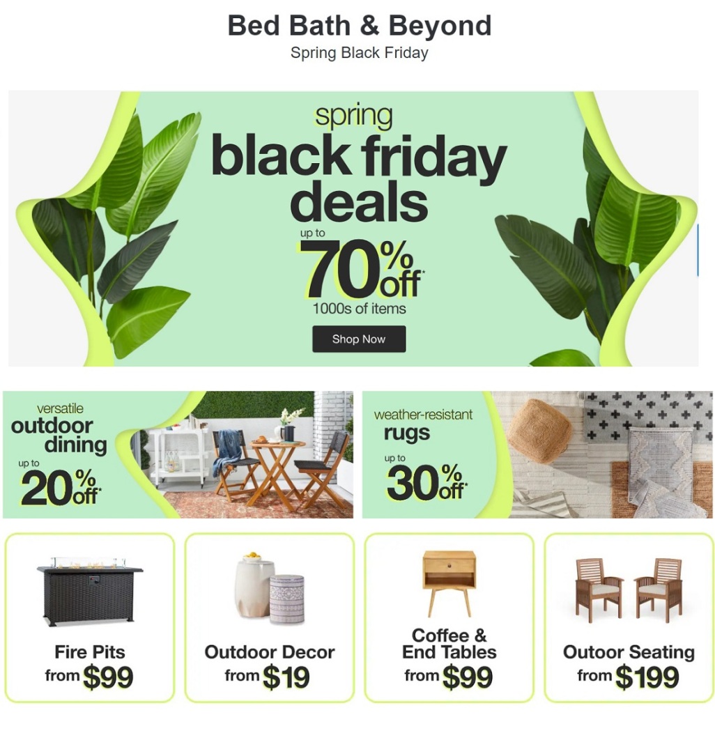 Bed Bath & Beyond Spring Black Friday 2024 - Page 1