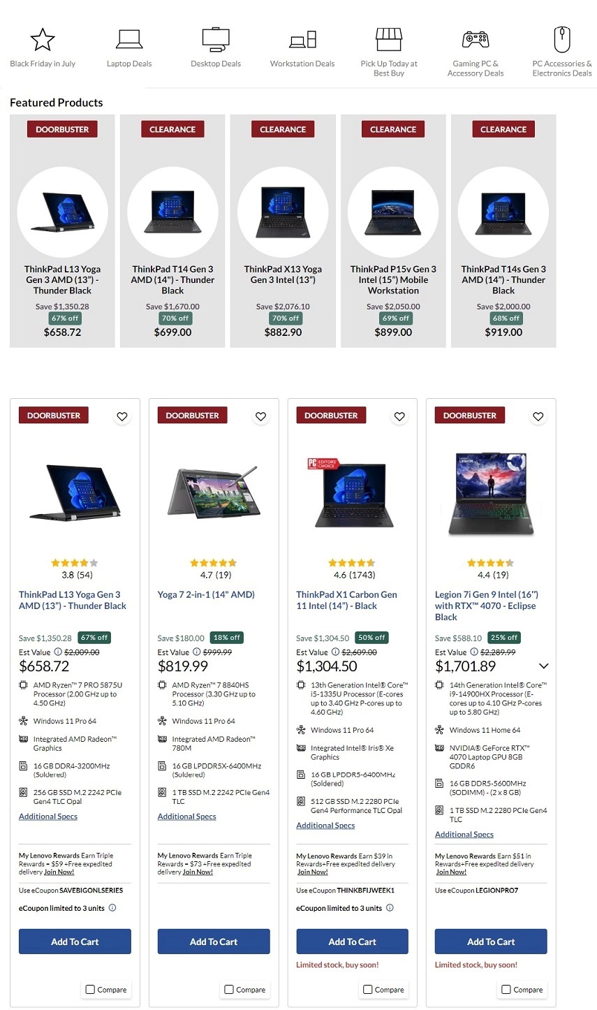 Lenovo Black Friday in July 2024 - Page 1