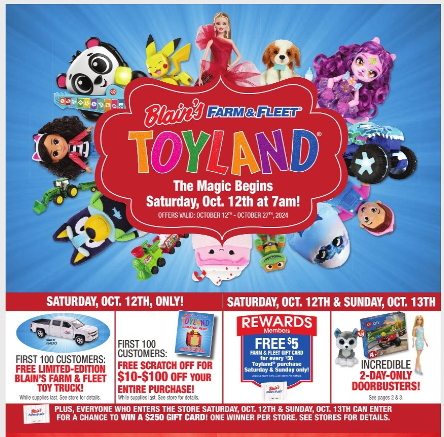Blain's Farm & Fleet Toy Book 2024 - Page 1