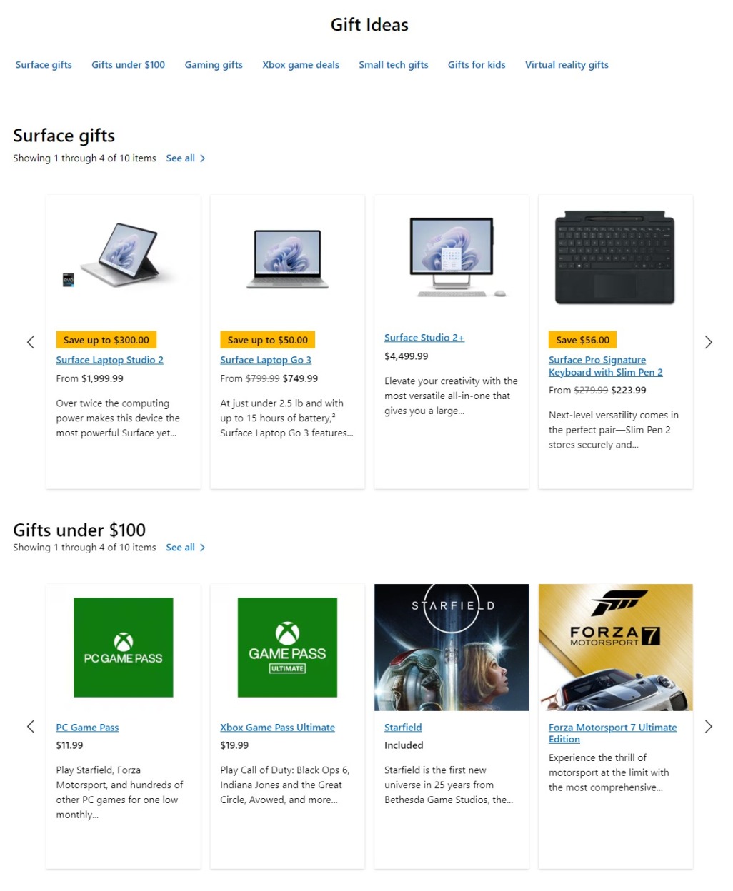 Microsoft Store Holiday Gift Guide 2024 - Page 1