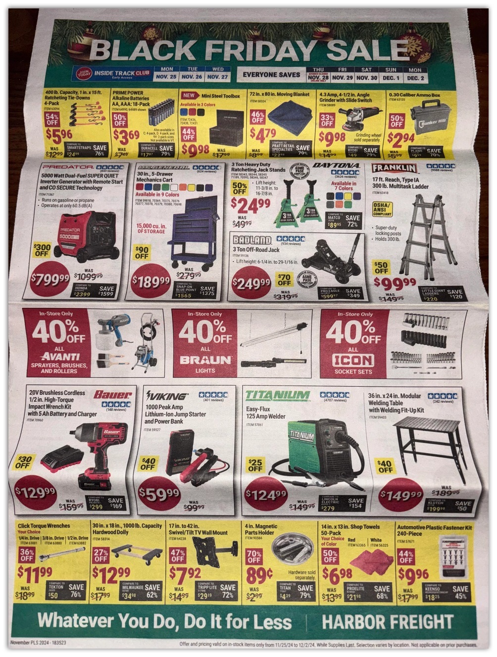 Harbor Freight Tools Black Friday 2024 - Page 1