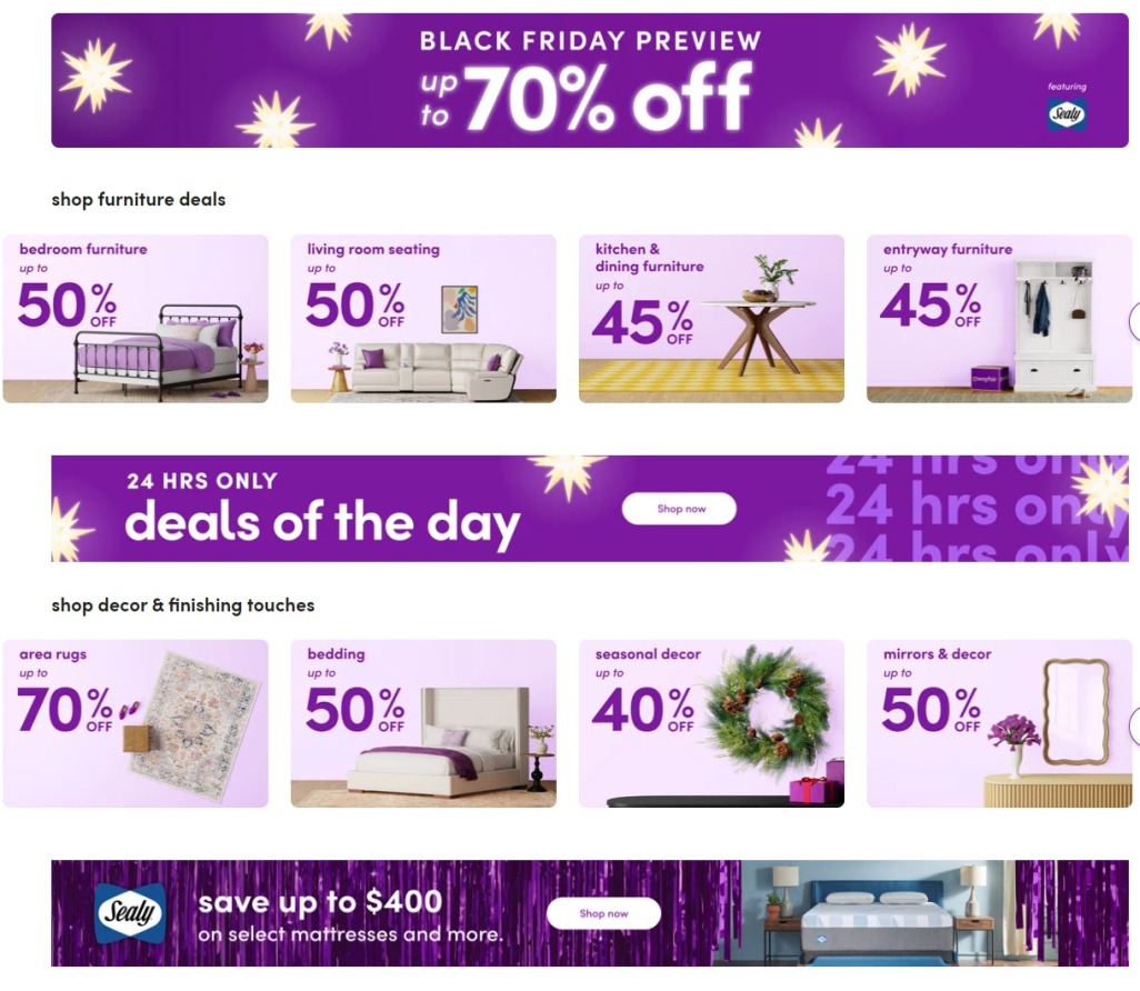 Wayfair Black Friday Preview Sale 2024 - Page 1