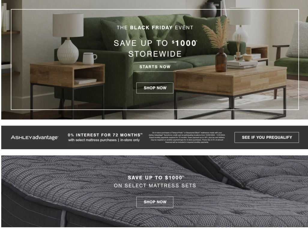 Ashley Furniture HomeStore Black Friday 2024 - Page 1