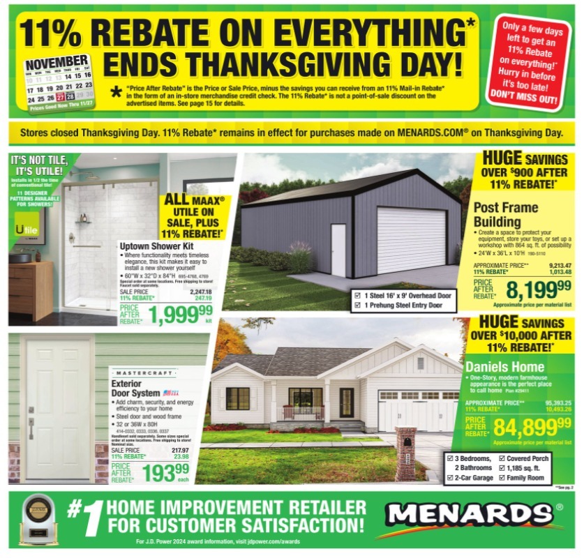 Menards Pre-Black Friday 2024 - Page 1