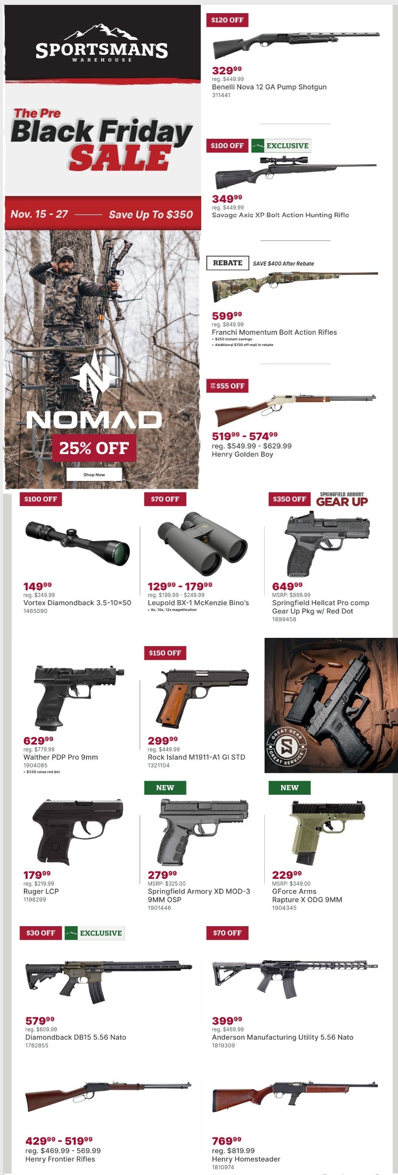 Sportsman's Warehouse Pre-Black Friday 2024 - Page 1
