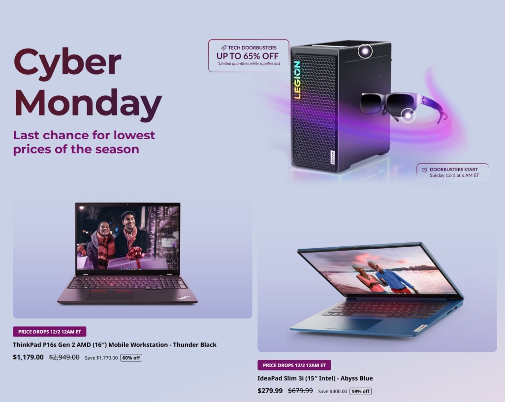 Lenovo Cyber Monday 2024 - Page 1