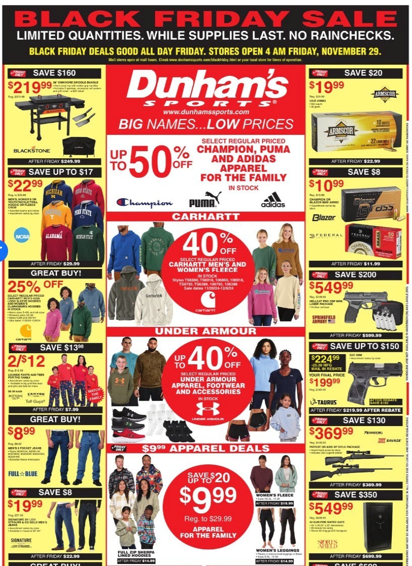 Dunham's Sports Black Friday 2024 - Page 1