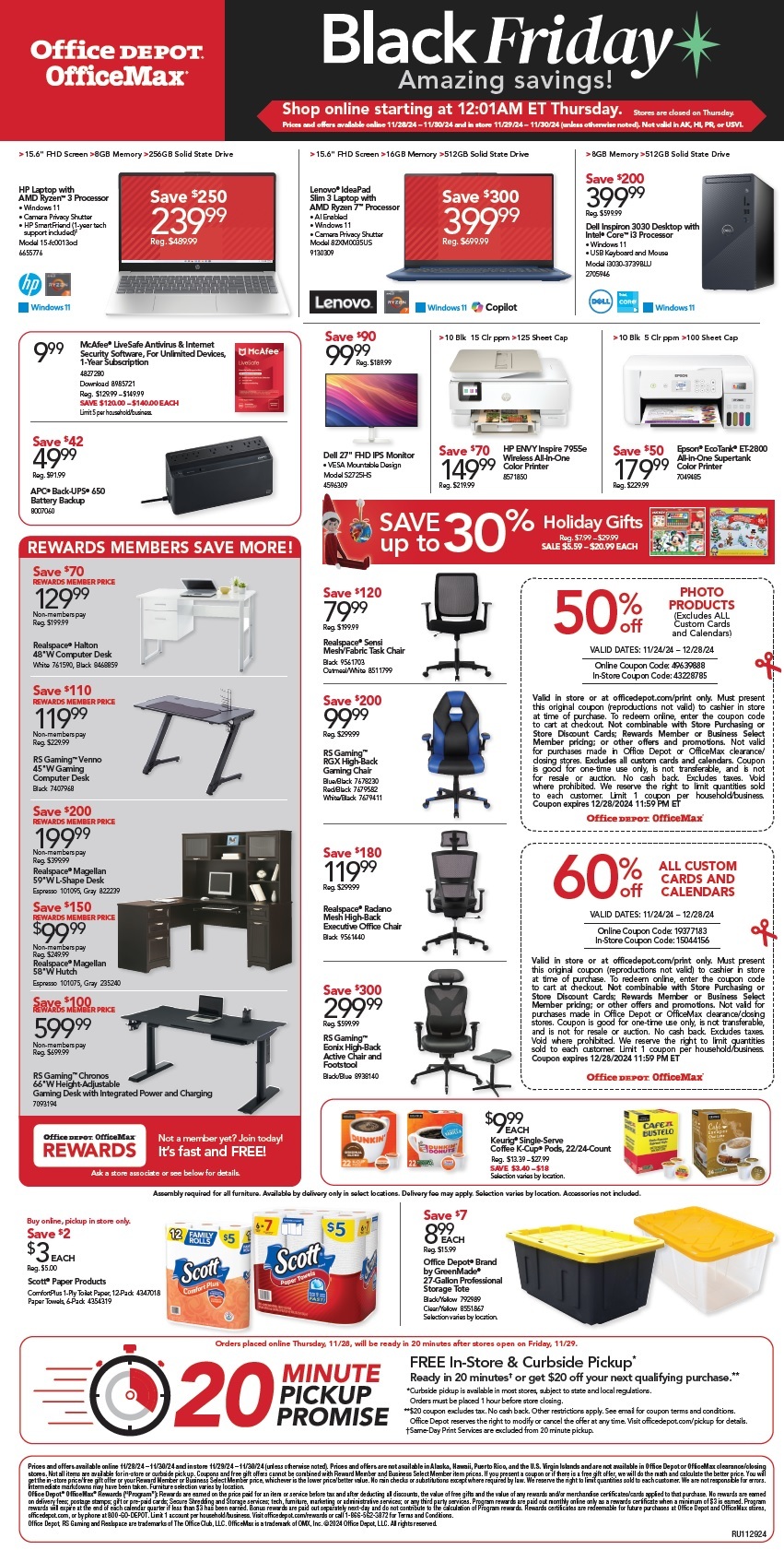Office Depot and Office Max Black Friday 2024 - Page 1