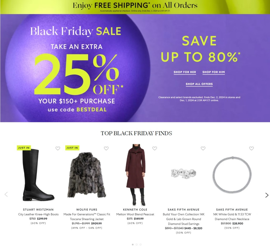 Saks OFF 5TH Black Friday 2024 - Page 1