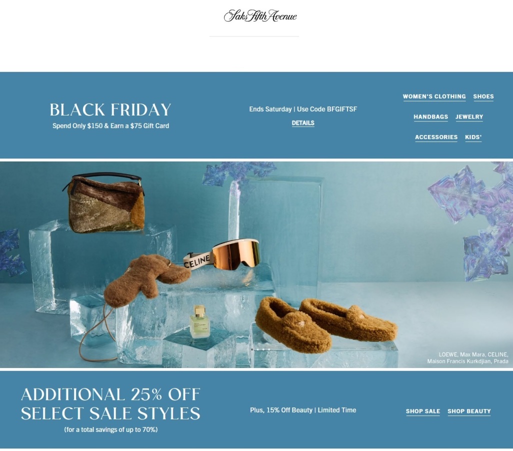 Saks Fifth Avenue Black Friday 2024 - Page 1