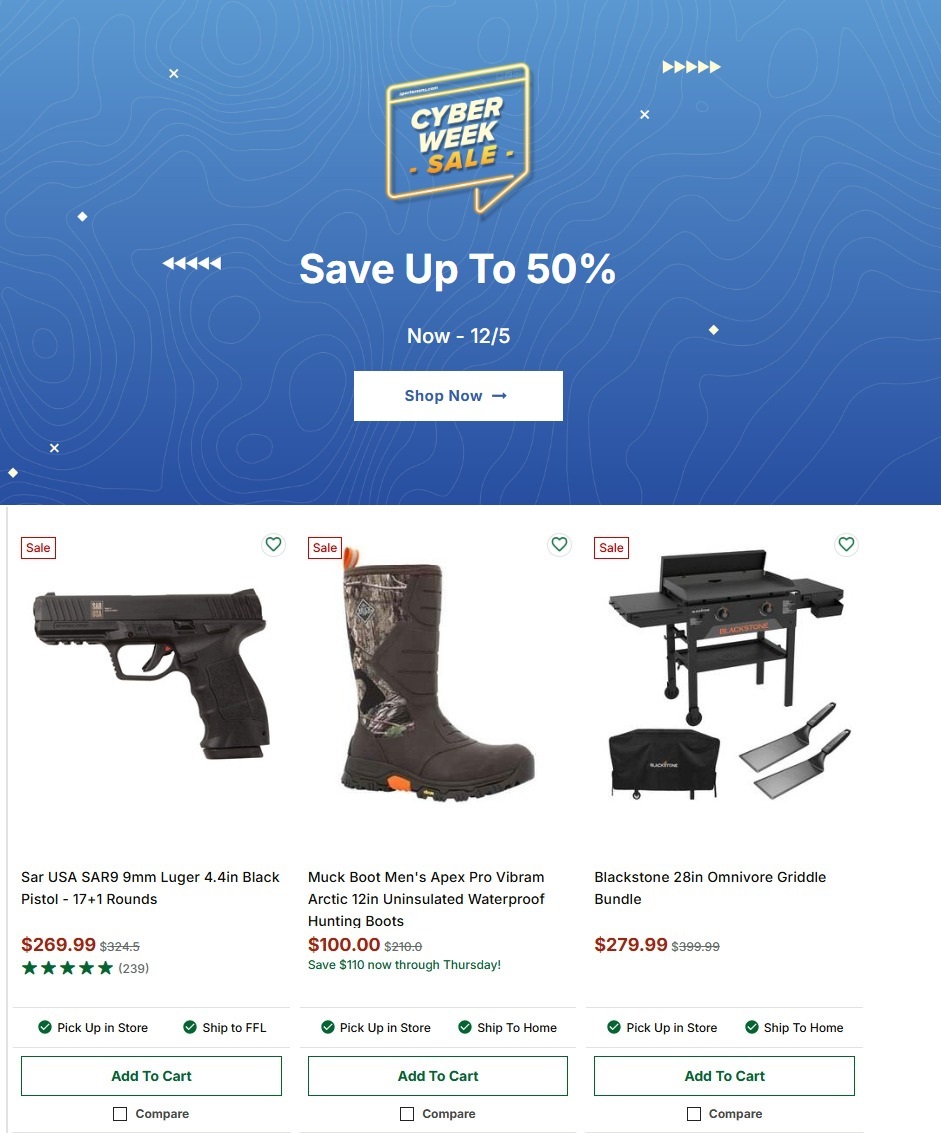 Sportsman's Warehouse Cyber Monday 2024 - Page 1