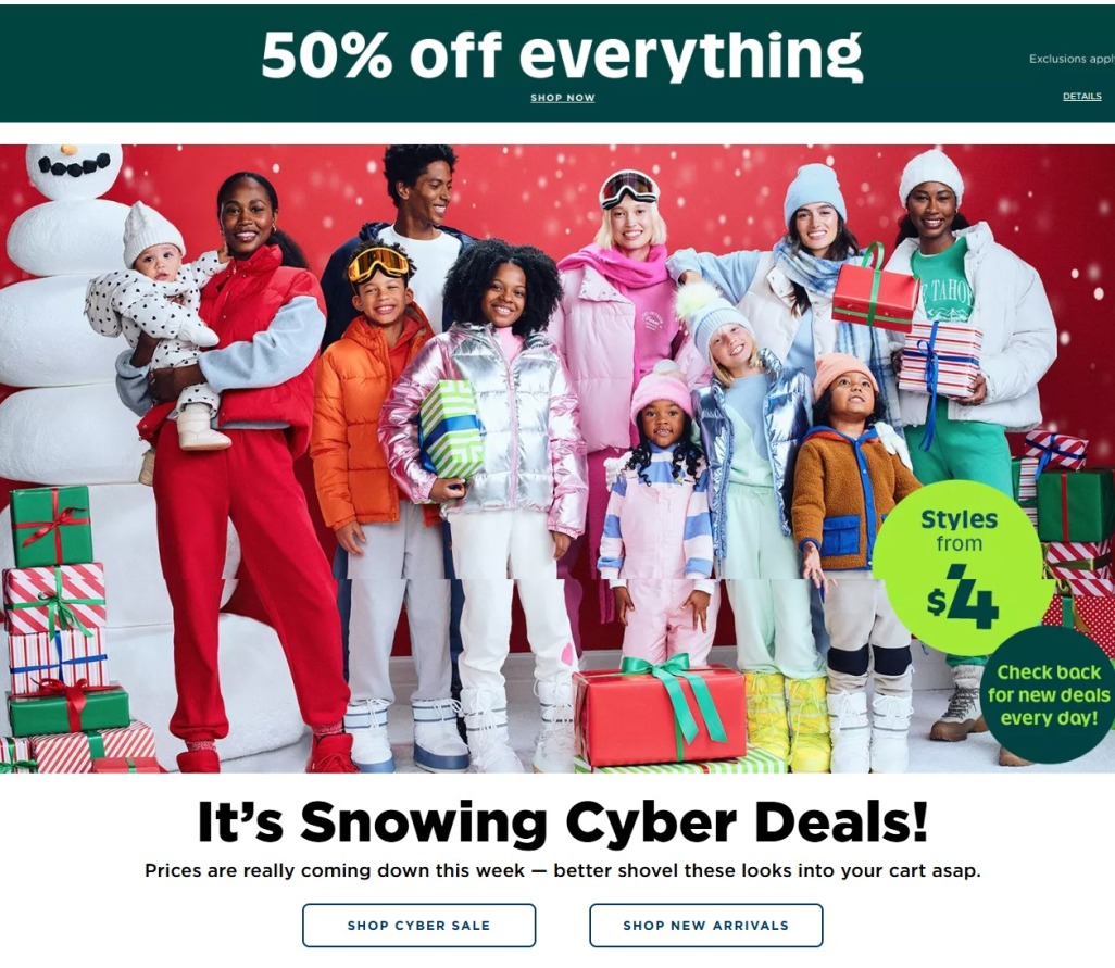 Old Navy Cyber Monday 2024 - Page 1