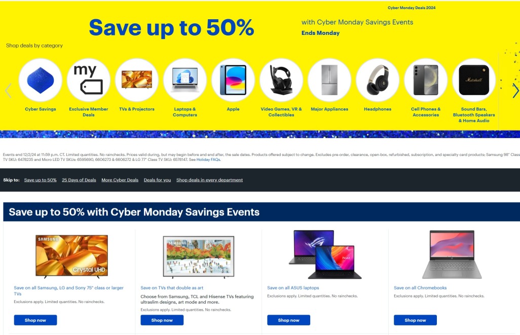 Best Buy Cyber Monday 2024 - Page 1