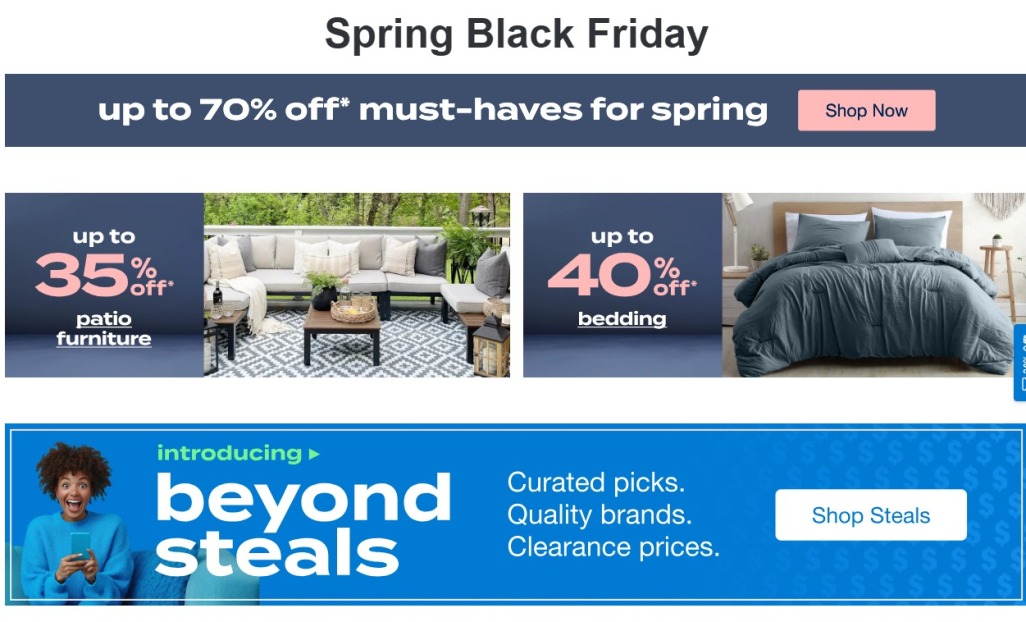 Bed Bath & Beyond Spring Black Friday 2025 - Page 1