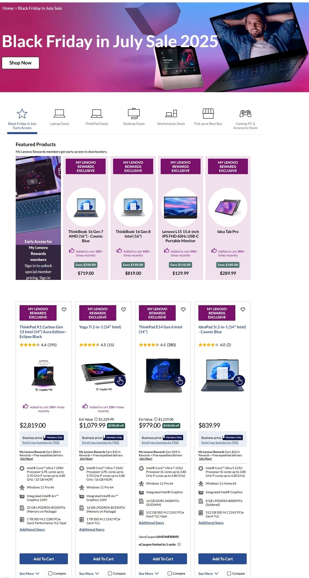 Lenovo Black Friday in July 2025 - Page 1