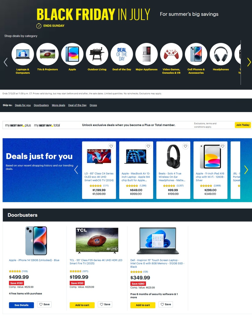 Best Buy Black Friday in July 2025 - Page 1