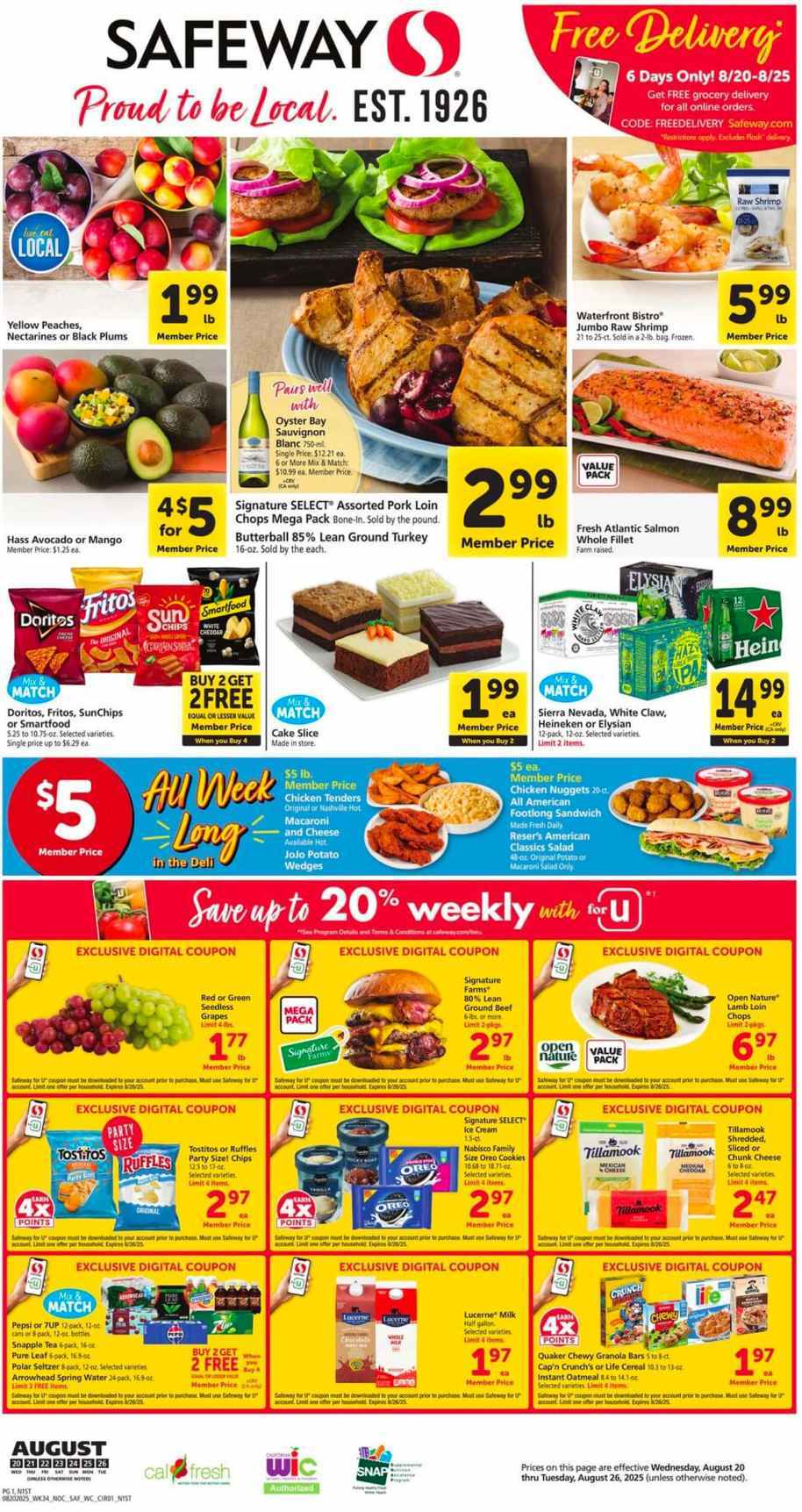 Safeway Weekly Ad Aug 20-26 - Page 1