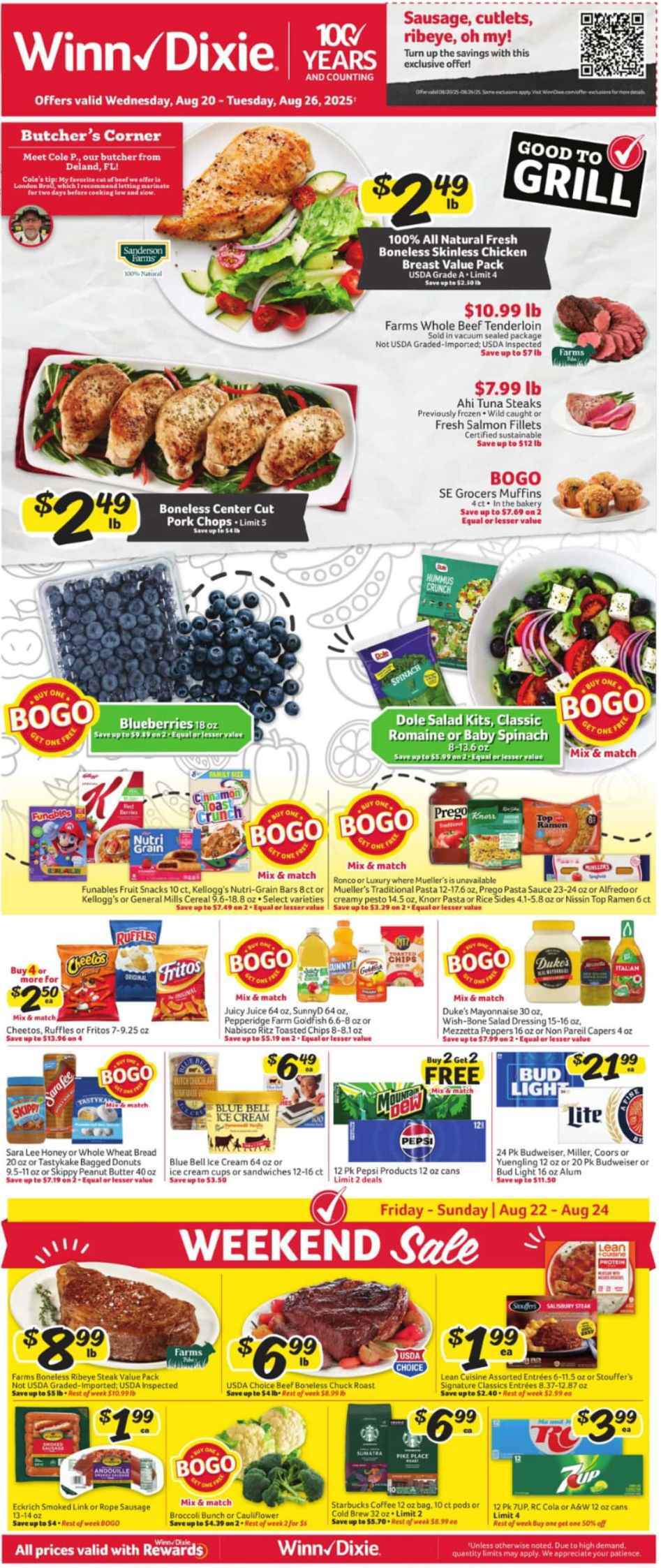 Winn Dixie Weekly Ad Aug 20-26 - Page 1