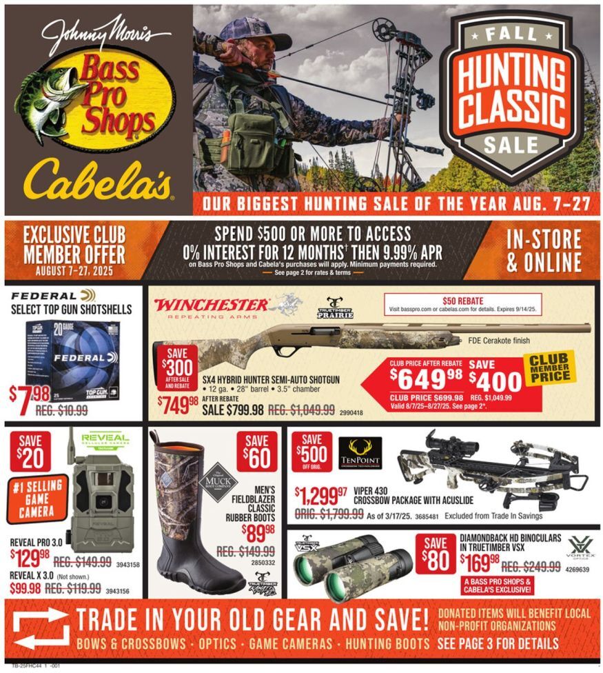 Bass Pro Shops Weekly Ad Aug 07-27 - Page 1