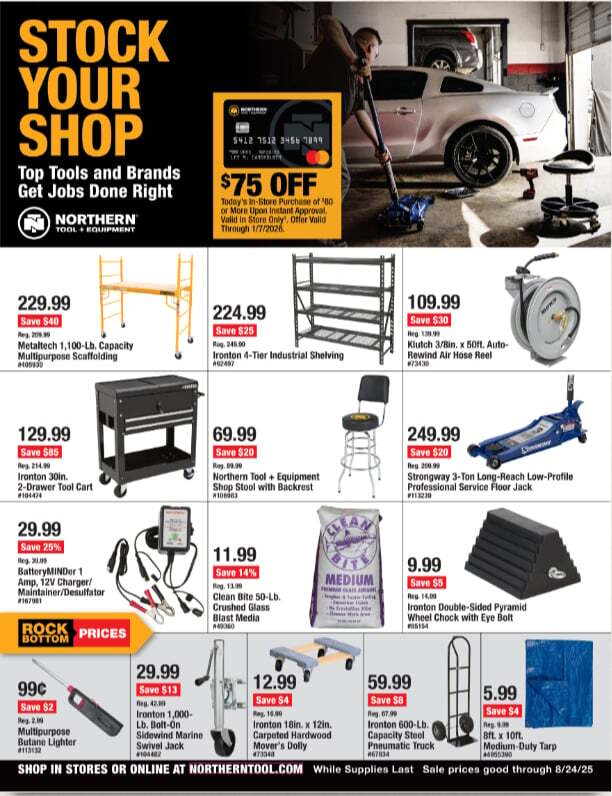 Northern Tool Weekly Ad Aug 11-24 - Page 1