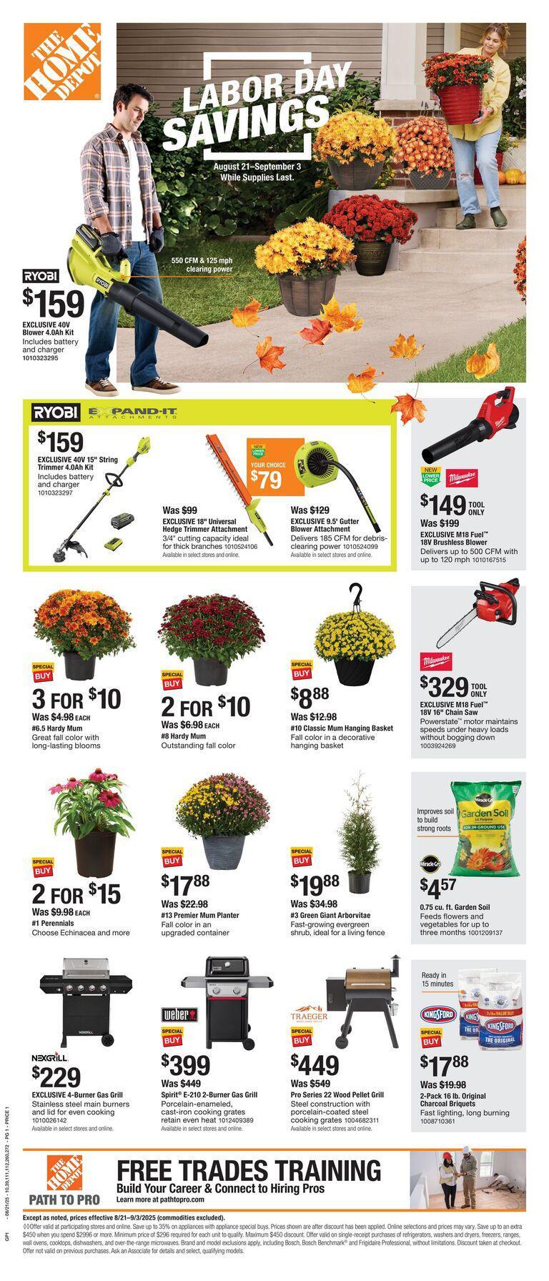 Home Depot Weekly Ad Aug 21-Sep 03 - Page 1
