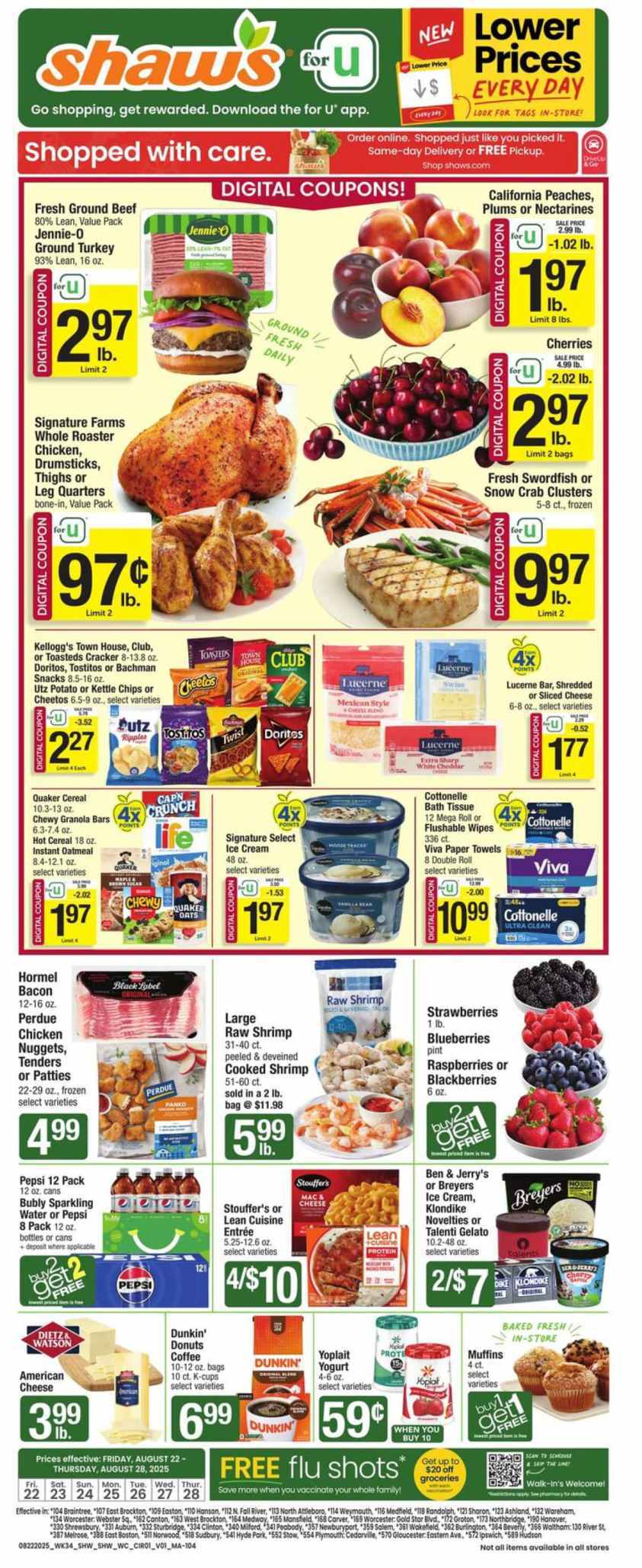 Shaws Supermarket Weekly Ad Aug 22-28 - Page 1