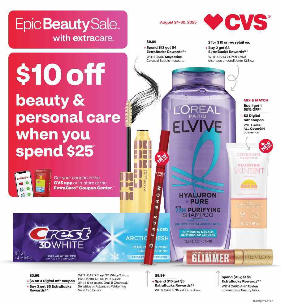 CVS Weekly Ad Aug 24-30 - Page 1