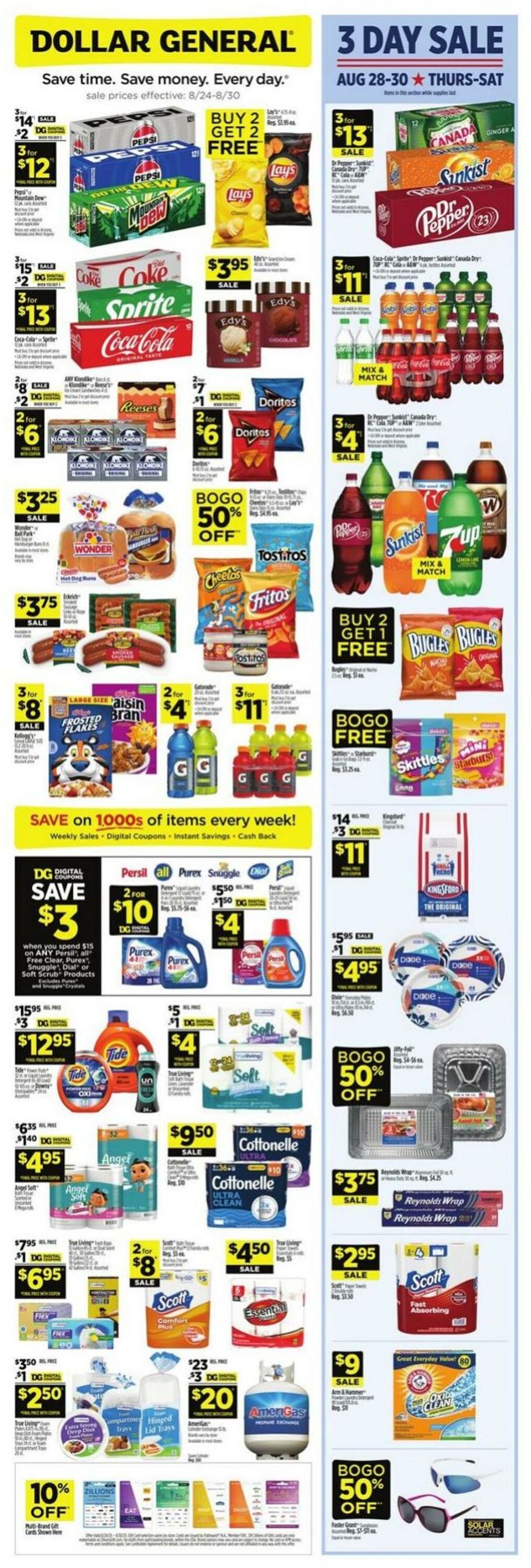 Dollar General Weekly Ad Aug 24-30 - Page 1