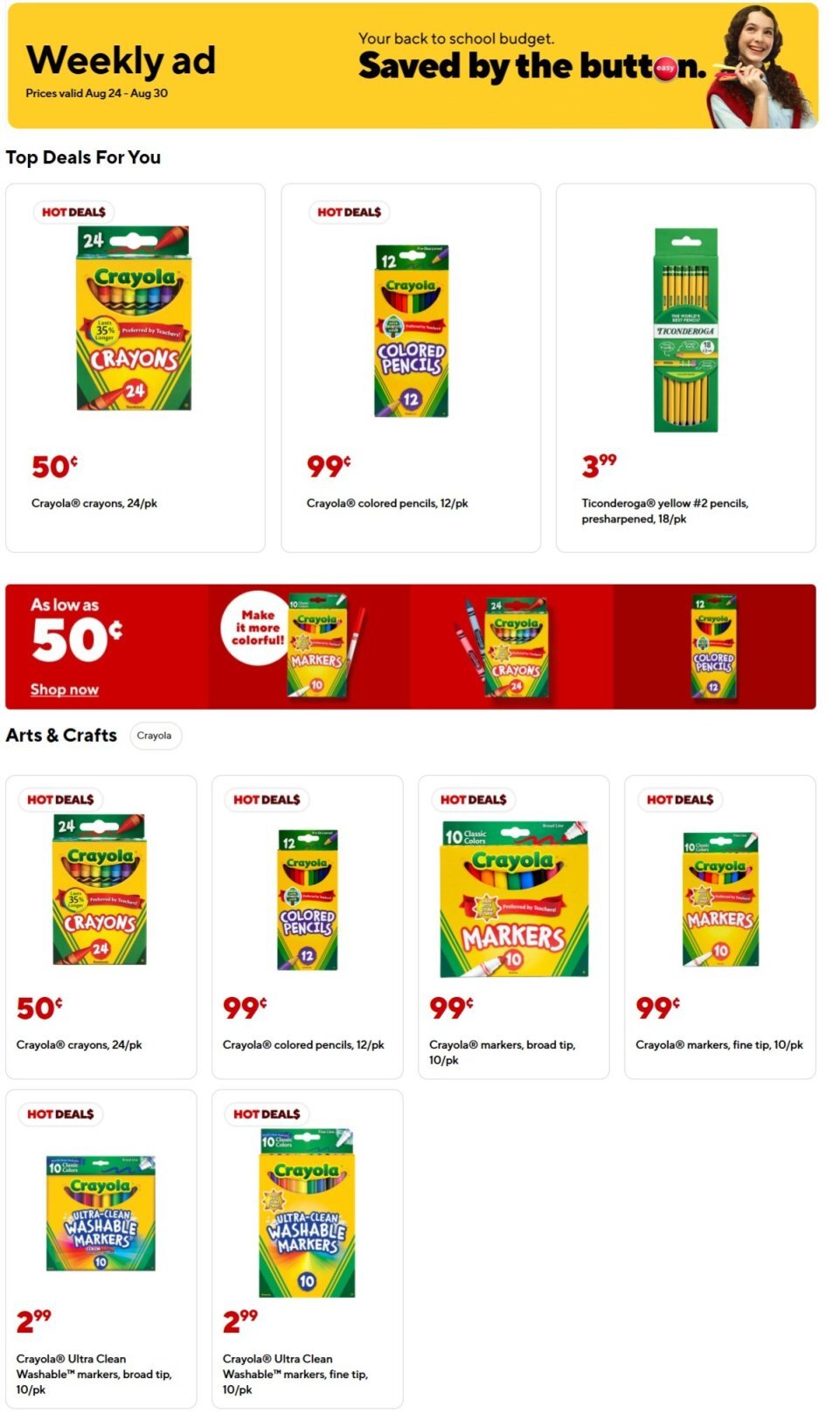 Staples Weekly Ad Aug 24-30 - Page 1