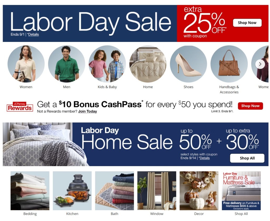 JCPenney Labor Day 2025 - Page 1