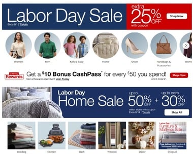 JCPenney Labor Day 2025