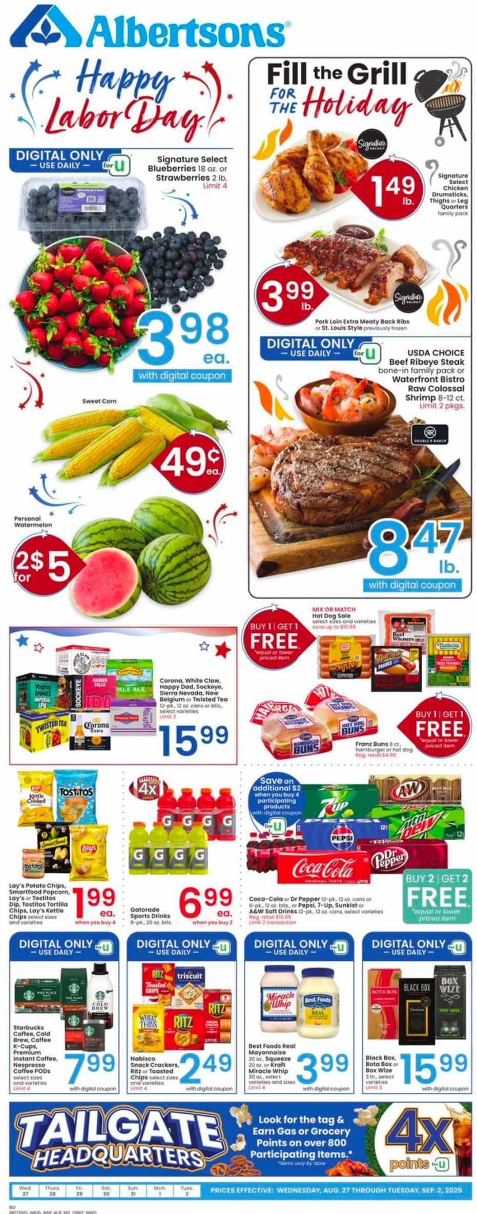 Albertsons Weekly Ad Aug 27-Sep 02 - Page 1